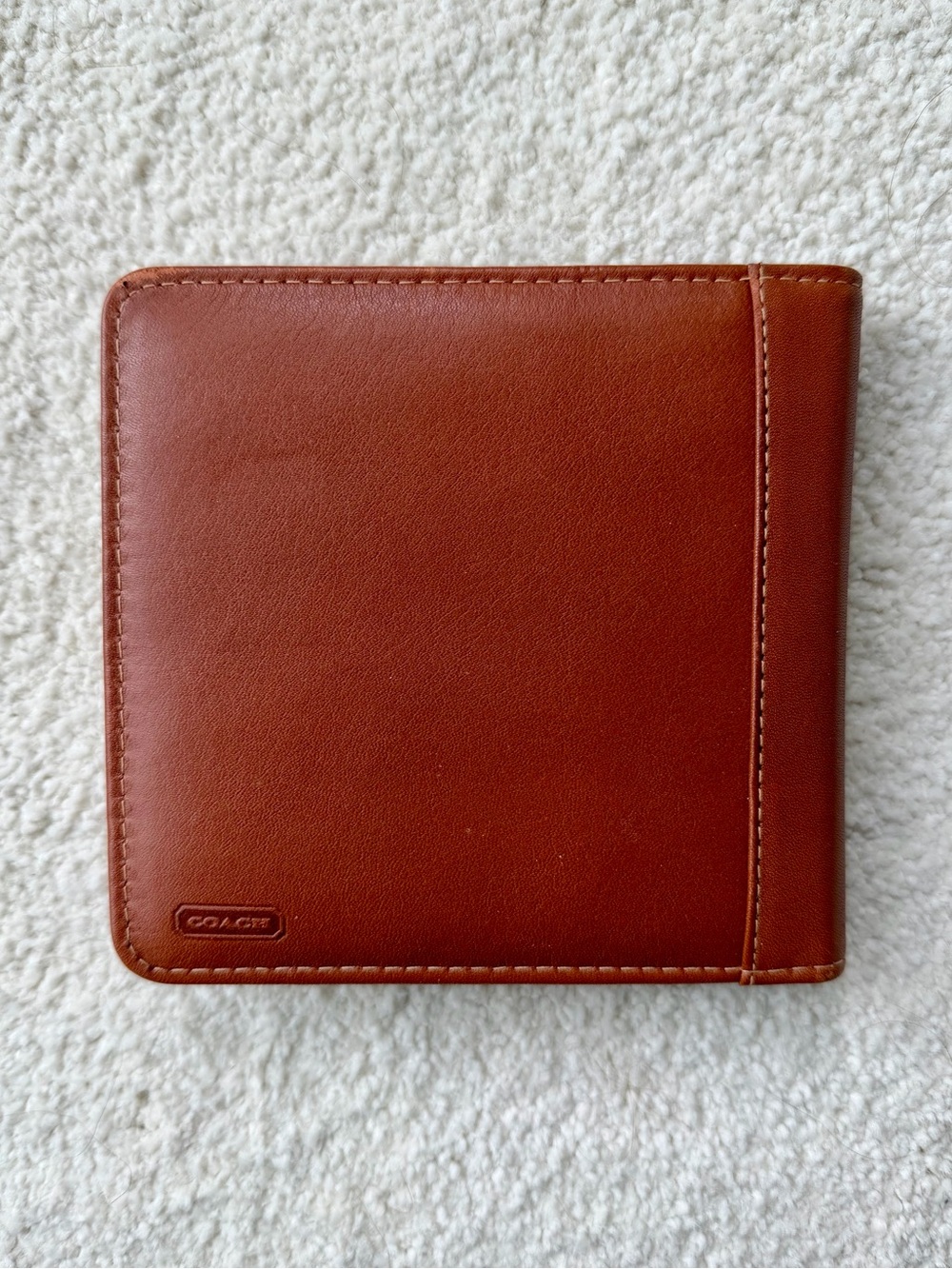 Vintage Coach Leather Double Photo Frame in British Tan - Picture 3 of 6